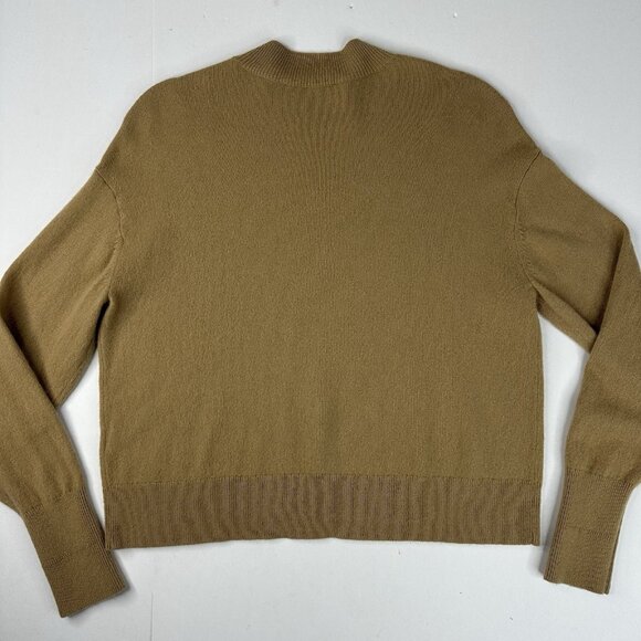 Everlane‎ Women's Camel The Cashmere Crop Mockneck Sweater S/C38.25 - Picture 5 of 12